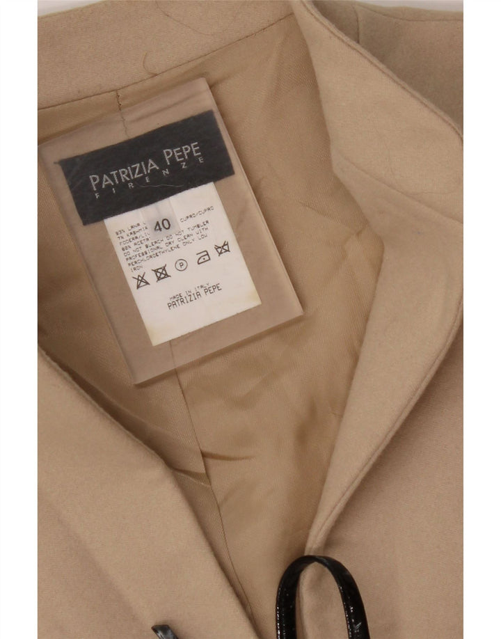 PATRIZIA PEPE Dame Blazer Jacket IT 40 Lille Beige Uld