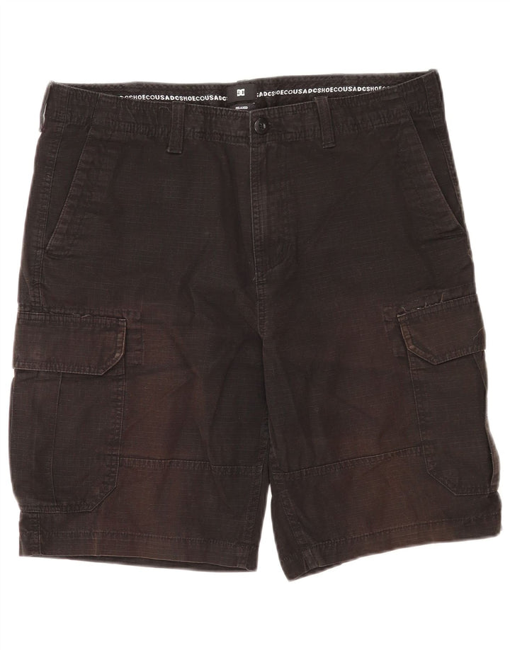 DC Herre Relaxed Fit Cargo Shorts W33 Medium Sort Bomuld