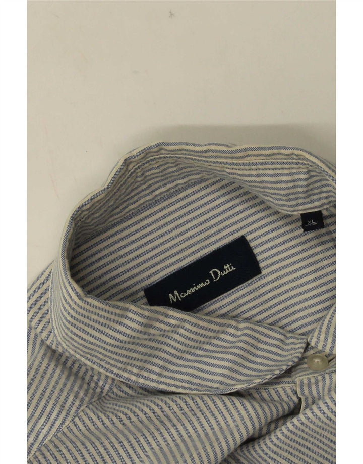 Massimo Dutti Herreskjorte XL Blå nålestribet