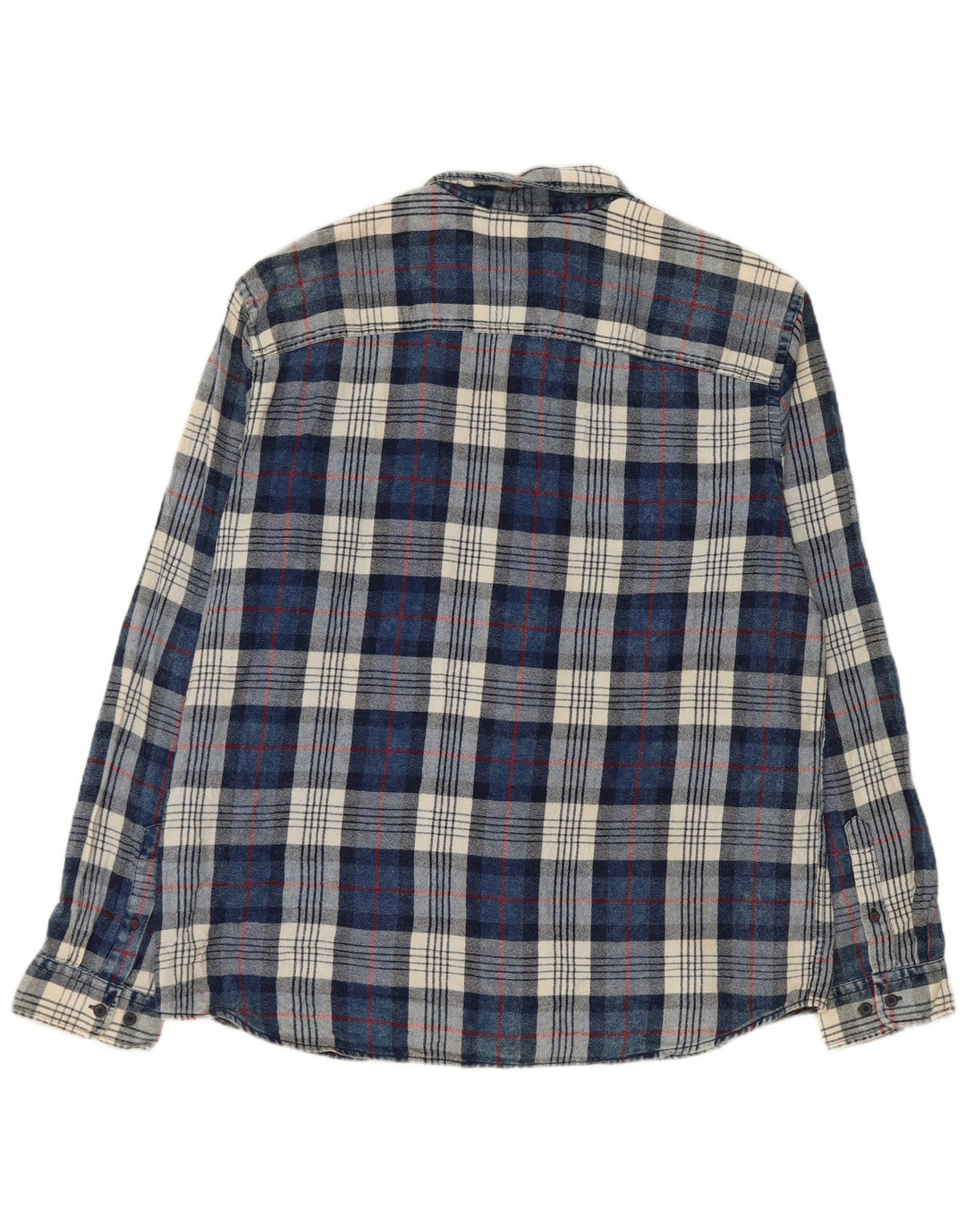 JACK & JONES Herre Flanellskjorte 2XL Blå Ternet Bomuld