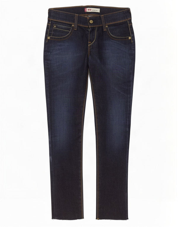 Levi's Womens 473 Skinny Jeans W28 L29 Blue Cotton
