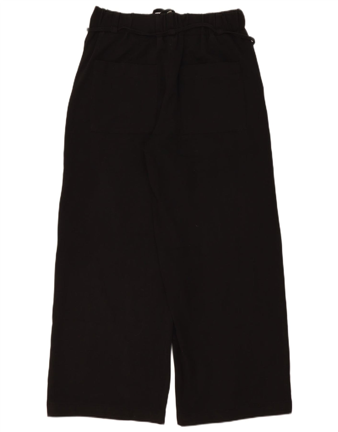 Zara kvinders brede ben Casual bukser store W30 L31 sort polyester