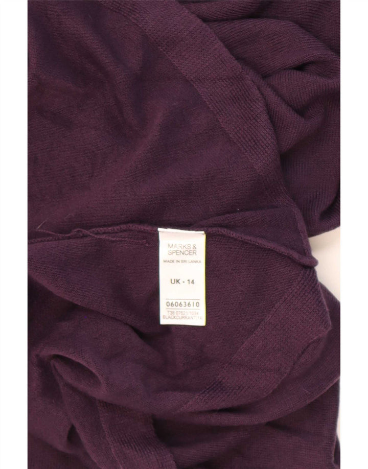Marks & Spencer Dame Tunika Top UK 14 Large Maroon Acryl
