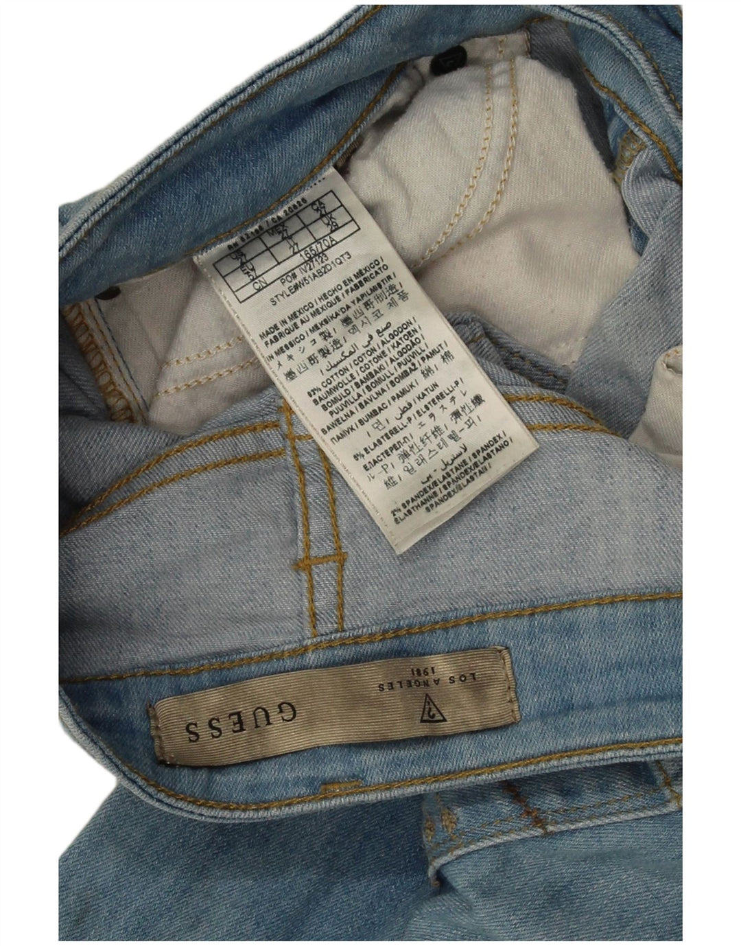Guess Dame Low Skinny Jeans W29 L31 Blå Bomuld