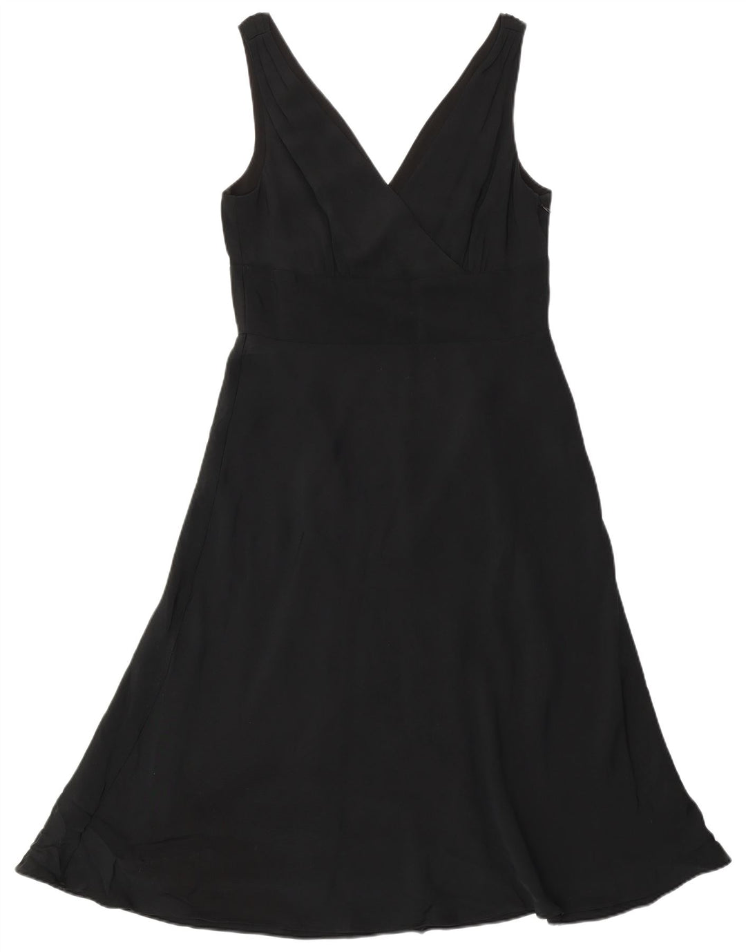 J. Crew Womens Ærmeløs A-line Kjole US 10 Large Black Silk