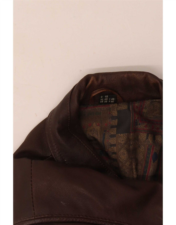 Berto Lucci Herre Læderjakke UK 38 Medium Brun