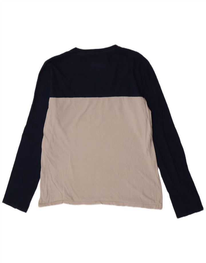 Superdry Herre Extra Slim Grafisk Top Langærmet 2XL Blå Colourblock