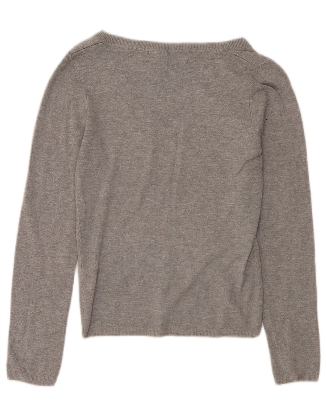 Zara Womens Crop V-hals sweater UK 8 Small Grey