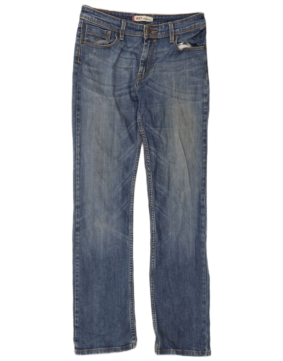 Levi's Herre 627 Straight Jeans W30 L32 Blå Bomuld
