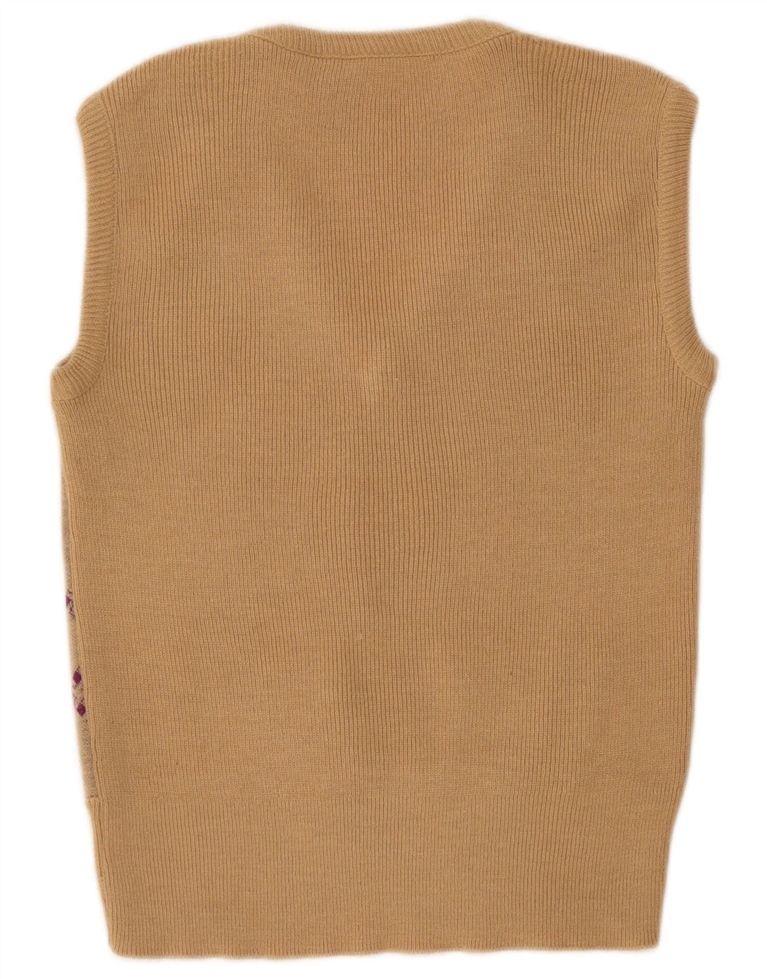 Vintage herrevest tanktop lille beige geometrisk