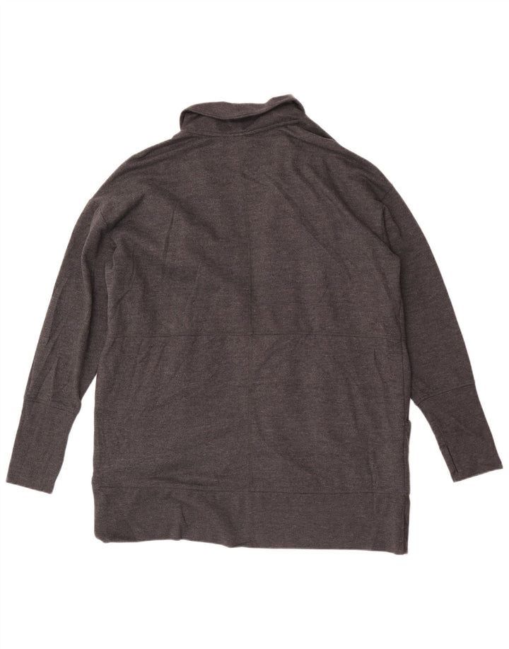 Eddie Bauer Dame Oversized Longline Åben Cardigan Sweater UK 18 XL Grå