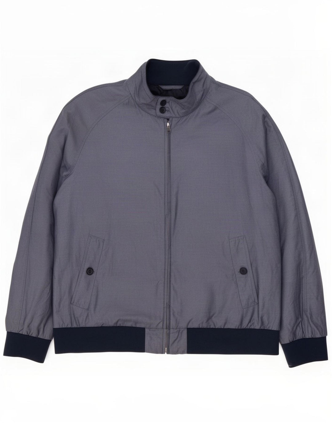 Marks & Spencer Herre Bomber Jacket UK 46 3XL Blå Colourblock Bomuld