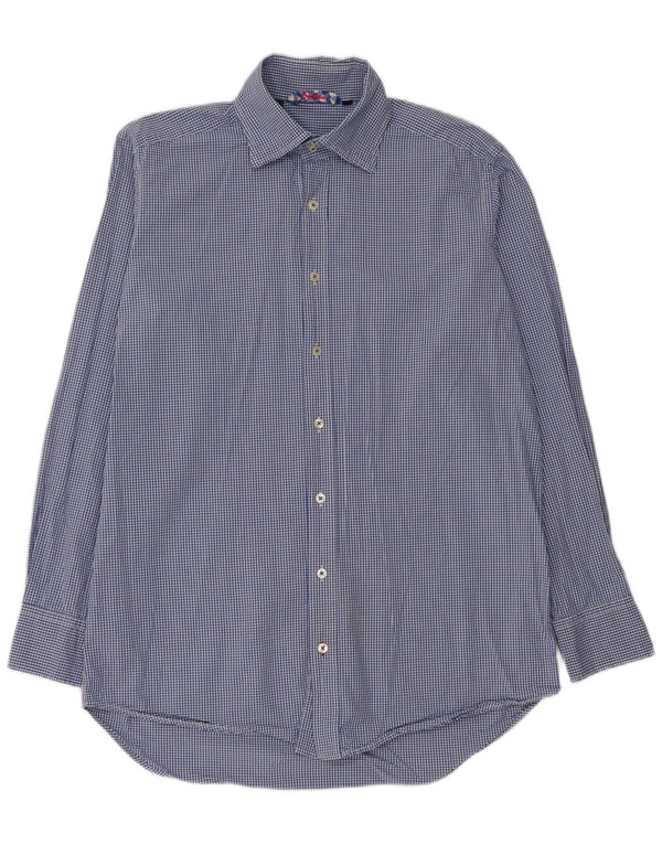 Boden Herreskjorte Medium Blue Gingham Cotton