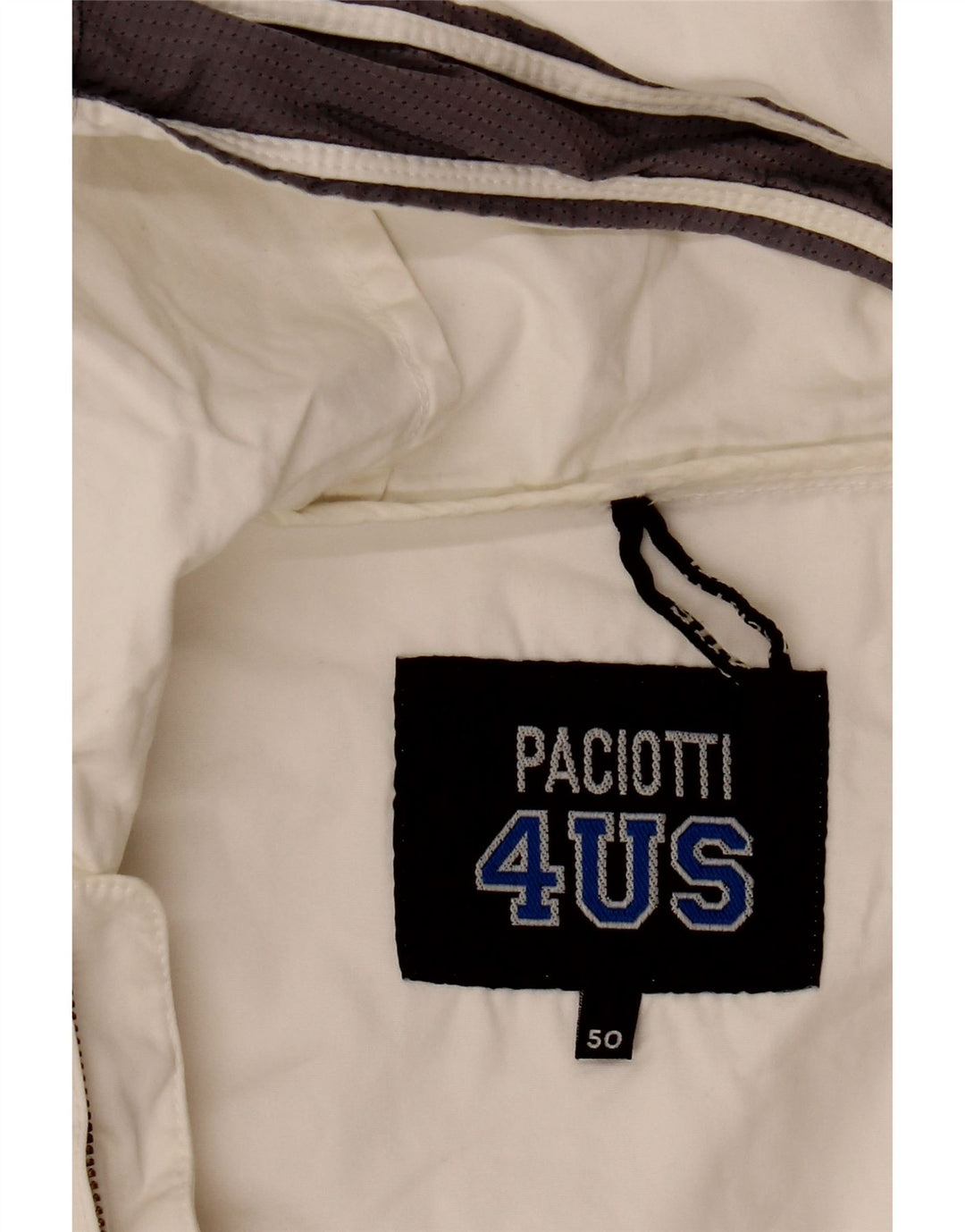 Cesare Paciotti 4US Herre Hooded Bomber Jacket IT 50 Large Off White
