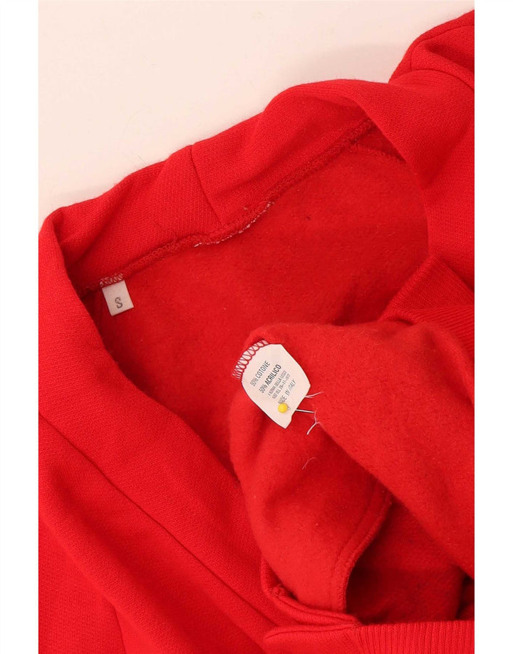 Vintage dame cardigan sweater UK 10 lille rød bomuld