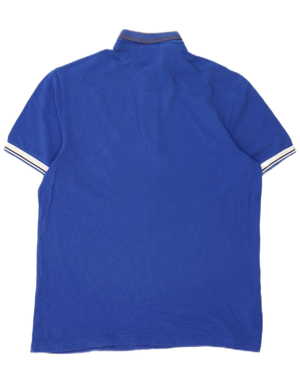 Fred Perry herre poloskjorte stor blå stribet bomuld