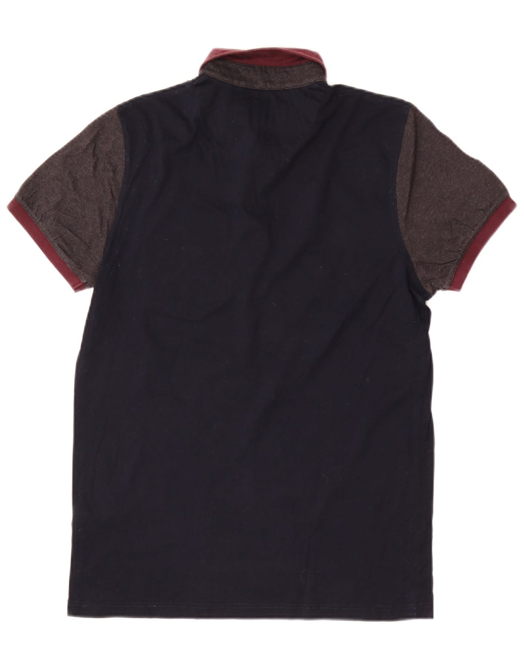 Ted Baker herre poloshirt størrelse 2 Small Navy Blue Colourblock Cotton