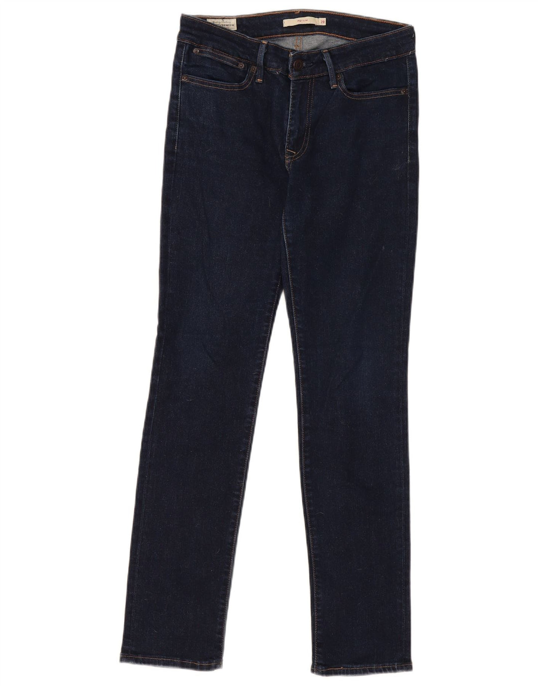 Levi's Dame 712 Slim Jeans W28 L30 Marineblå Bomuld