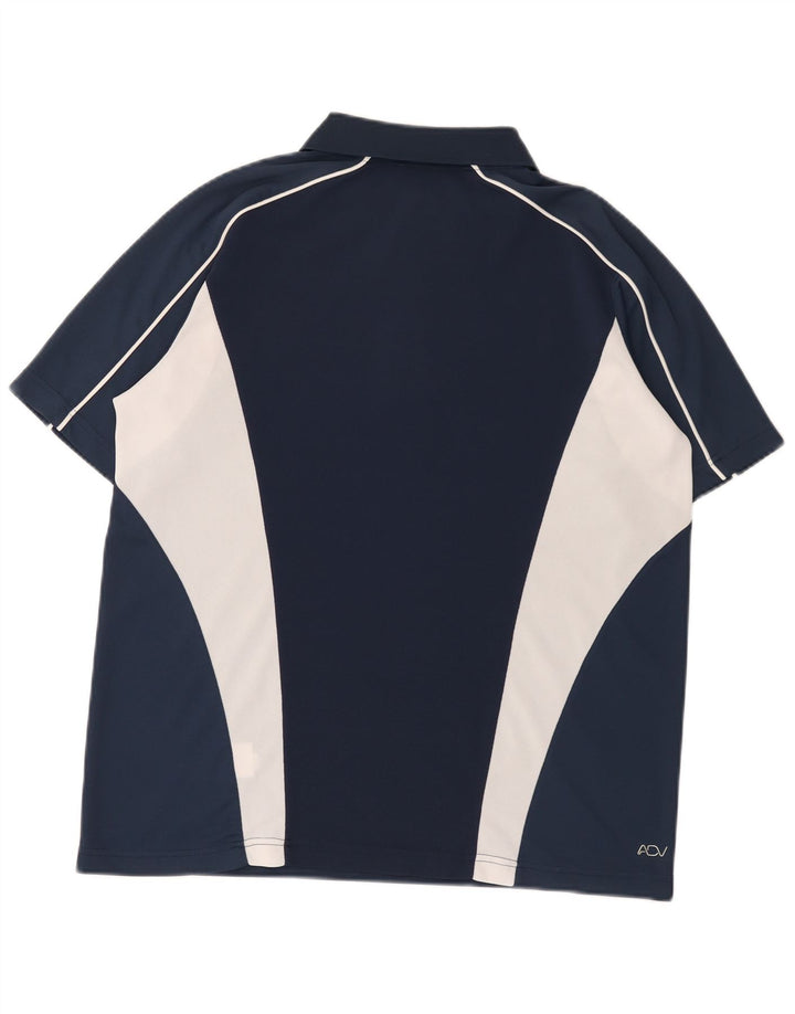 Ellesse Herre Polo Shirt Medium Navy Blue Colourblock