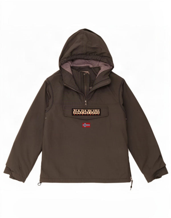 Napapijri Boys Geographic Graphic Anorak-jakke med hætte 11-12 år Khaki