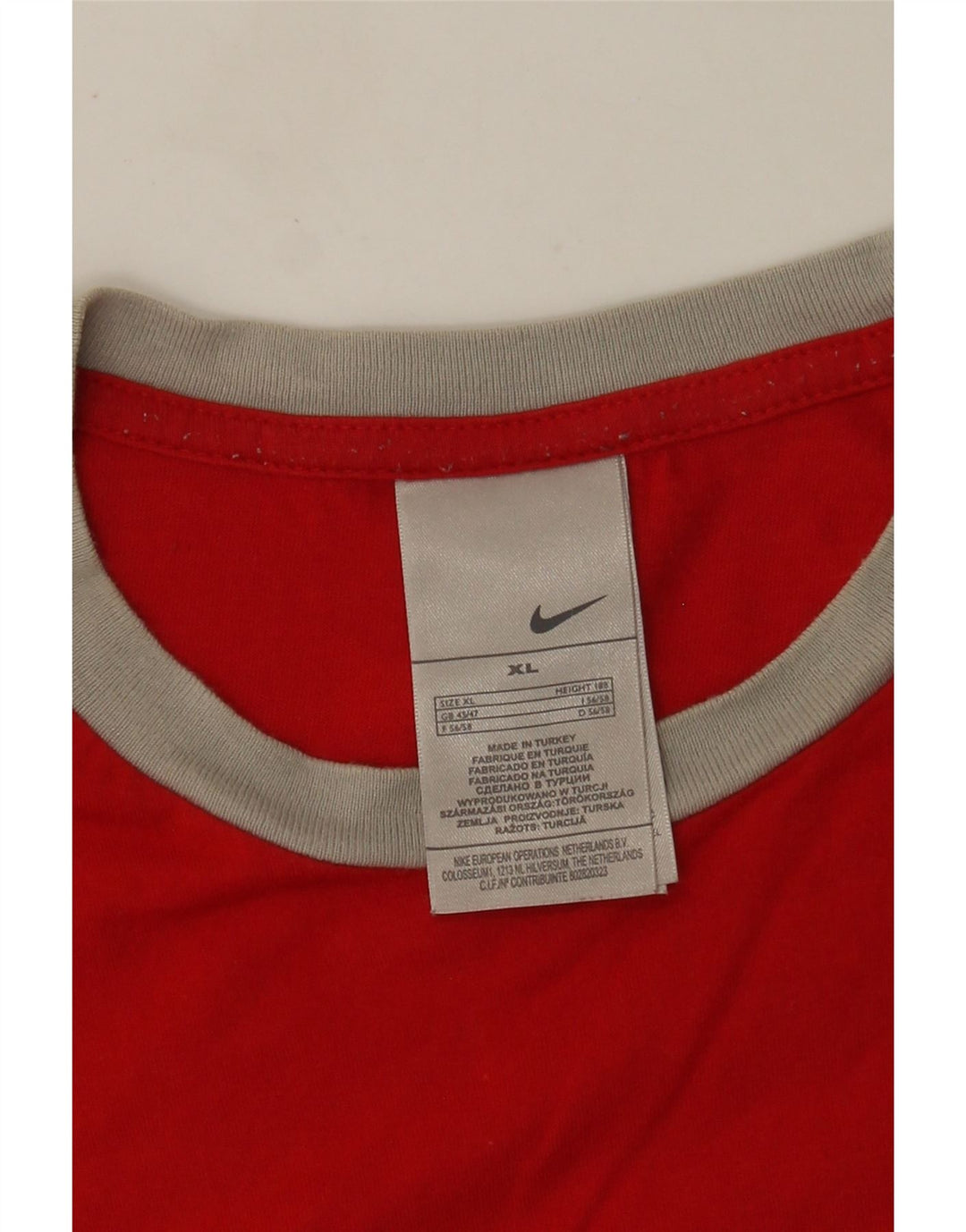 Nike grafisk t-shirt top til mænd XL rød bomuld