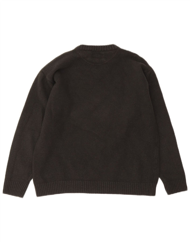 Armani Jeans Herre V-hals sweater Stor Grå Uld