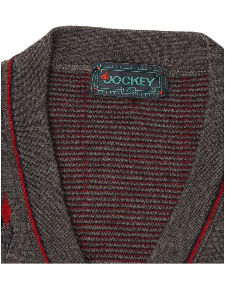 Jockey Herre Vest Tank Top IT 52 Stor Grå Stribet