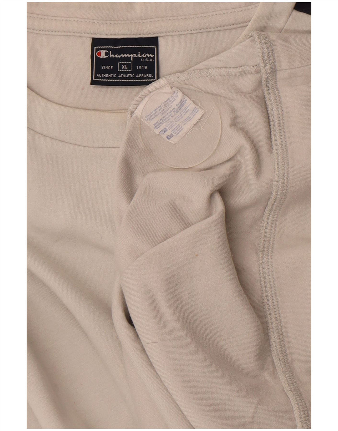 Champion Herre Sweatshirt Jumper XL Hvid Colourblock Bomuld