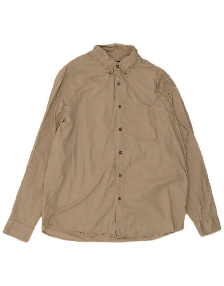 Eddie Bauer Herreskjorte Stor Beige Bomuld