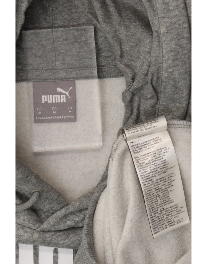 Puma Herre grafisk hættetrøje Jumper Medium Grey Flecked Bomuld