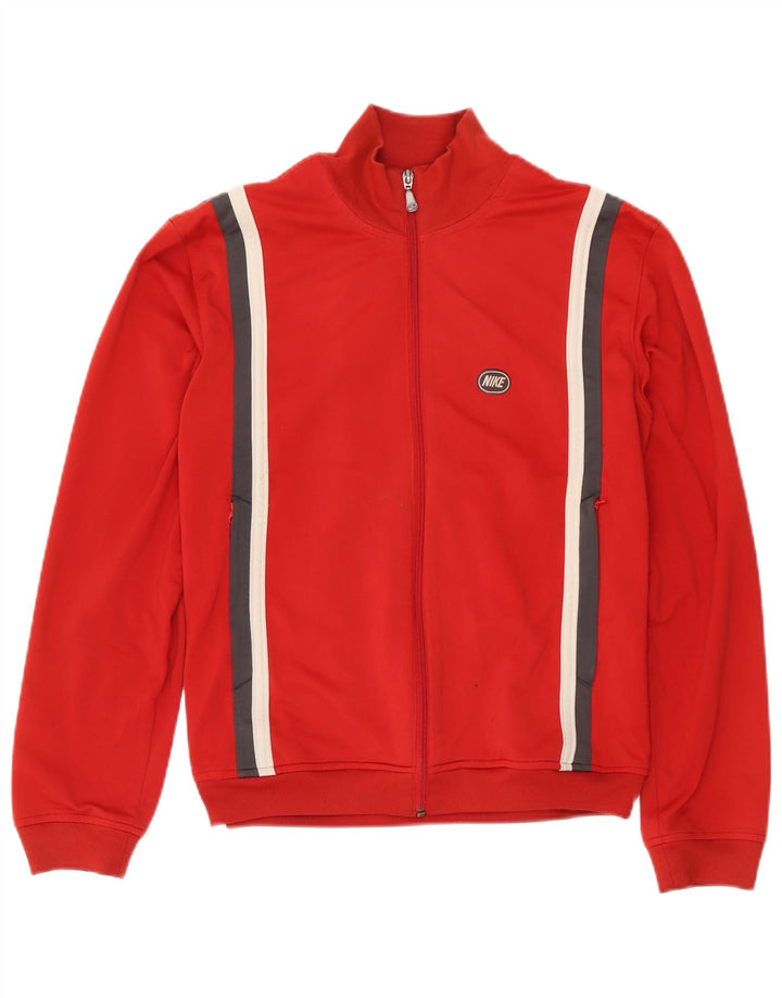 Nike Træningsdragt til mænd, topjakke UK 38/40 Medium Rød Colourblock Polyester