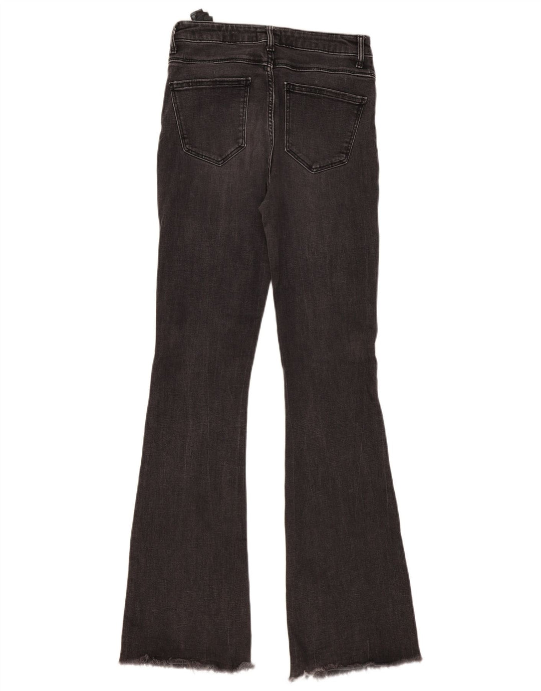 Zara Dame Flared Jeans EU 38 Small W28 L34 Grå Bomuld