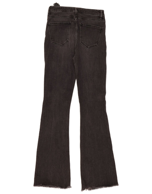 Zara Dame Flared Jeans EU 38 Small W28 L34 Grå Bomuld