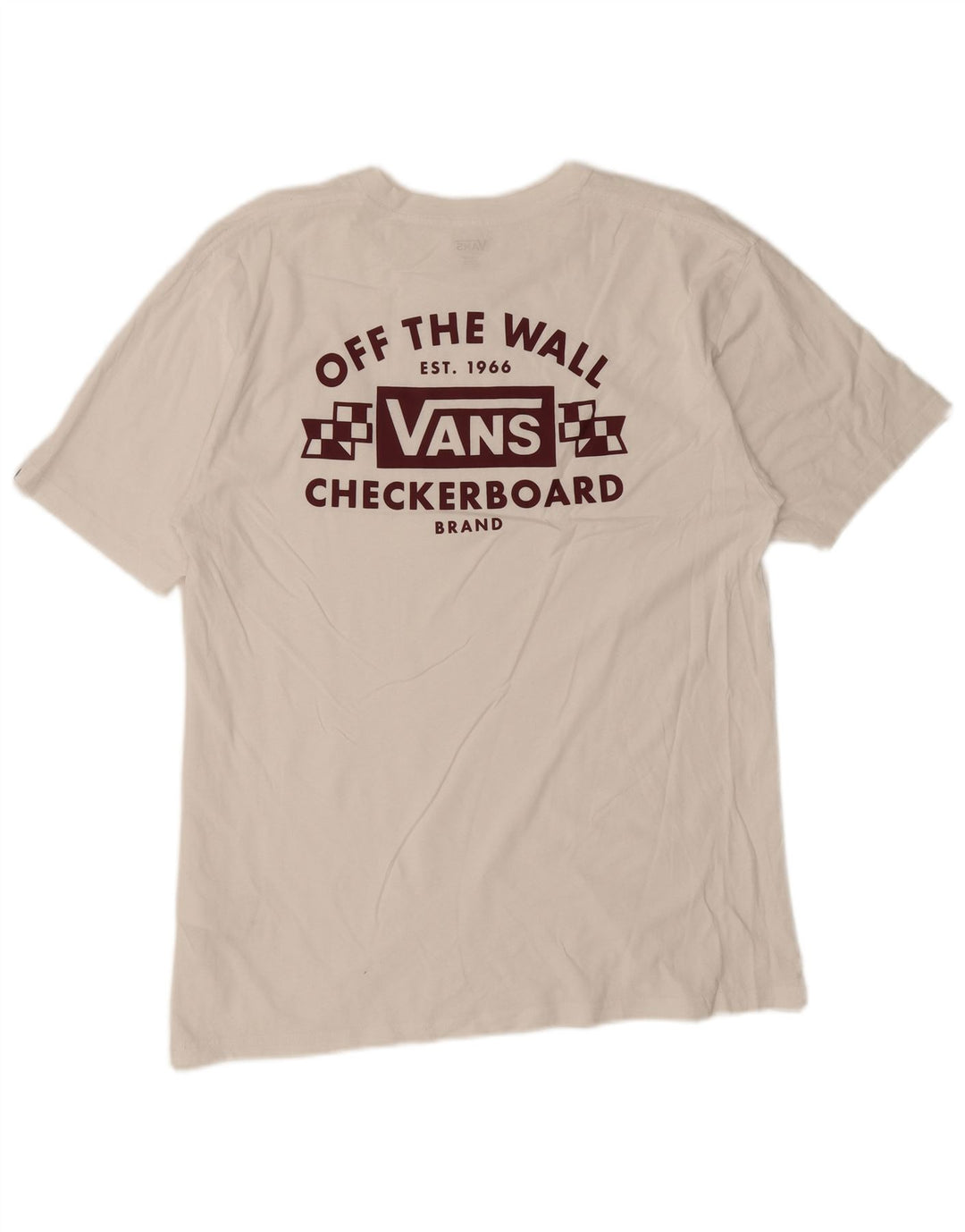Vans Herre Grafisk T-Shirt Top Stor Hvid Bomuld