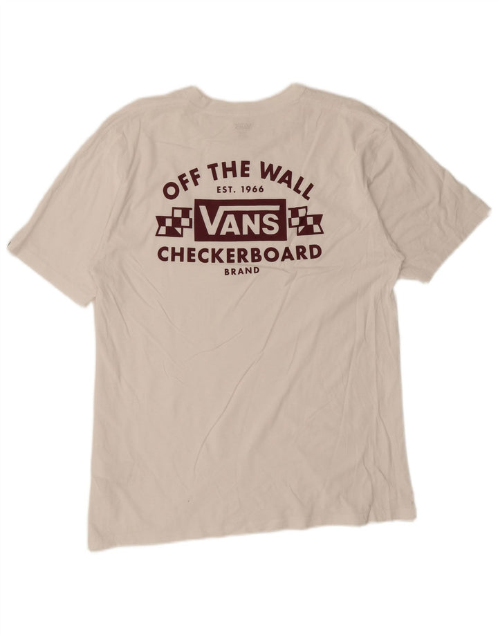Vans Herre Grafisk T-Shirt Top Stor Hvid Bomuld