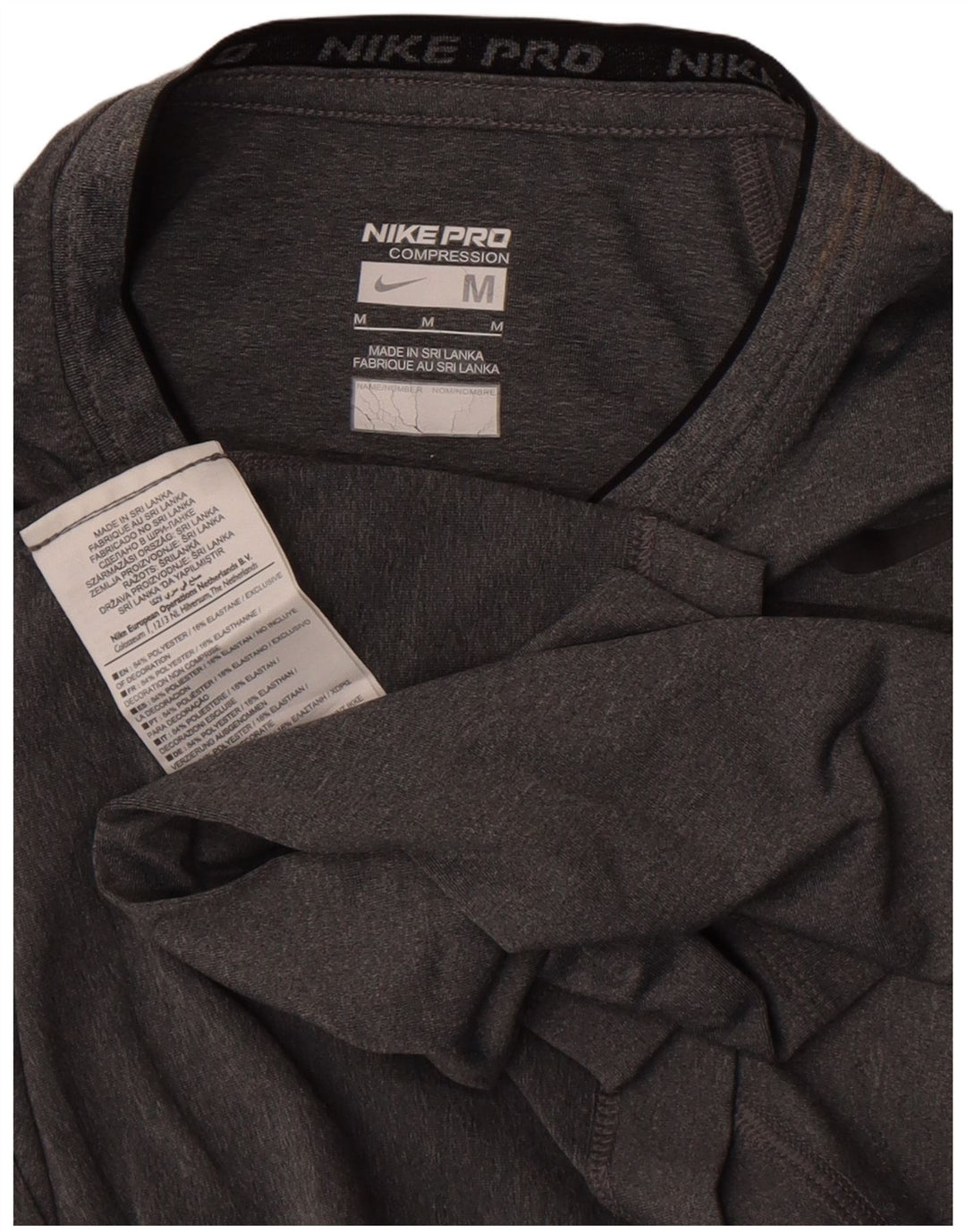 Nike Compression Top Langærmet Medium Grey Flecked Polyester