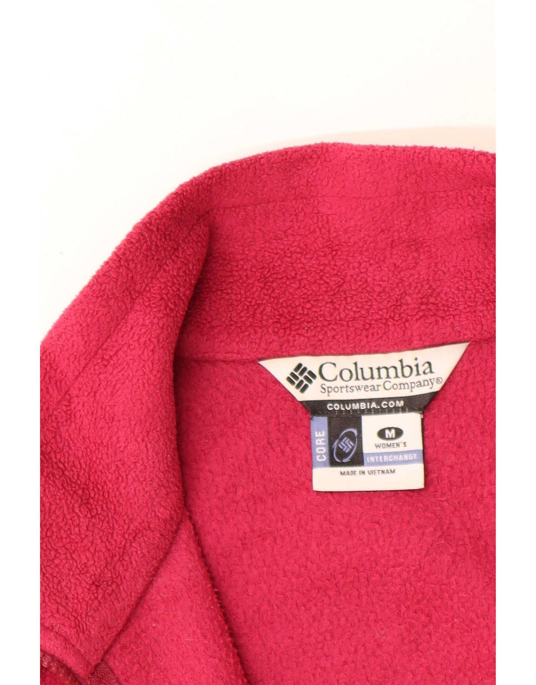 Columbia Dame Liner Fleece Jakke UK 14 Medium Rød Polyester