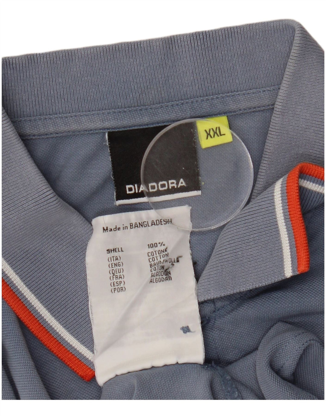 Diadora herre poloshirt 2XL blå bomuld