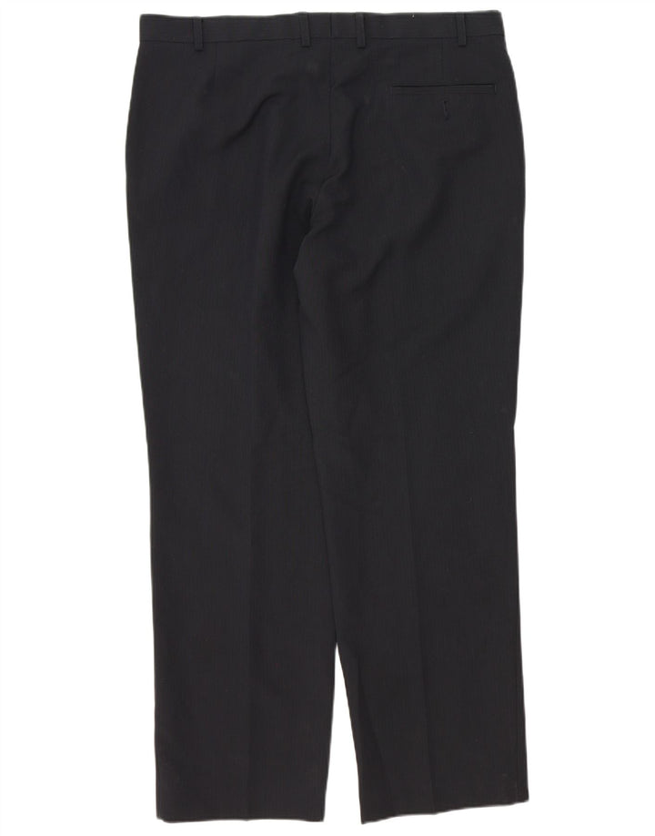 Marks & Spencer Straight Suit Bukser til mænd W38 L31 Marineblå polyester