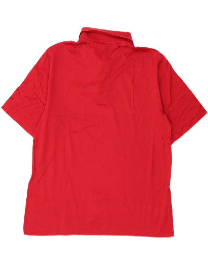 Nike herre poloshirt UK 39/41 Medium rød bomuld