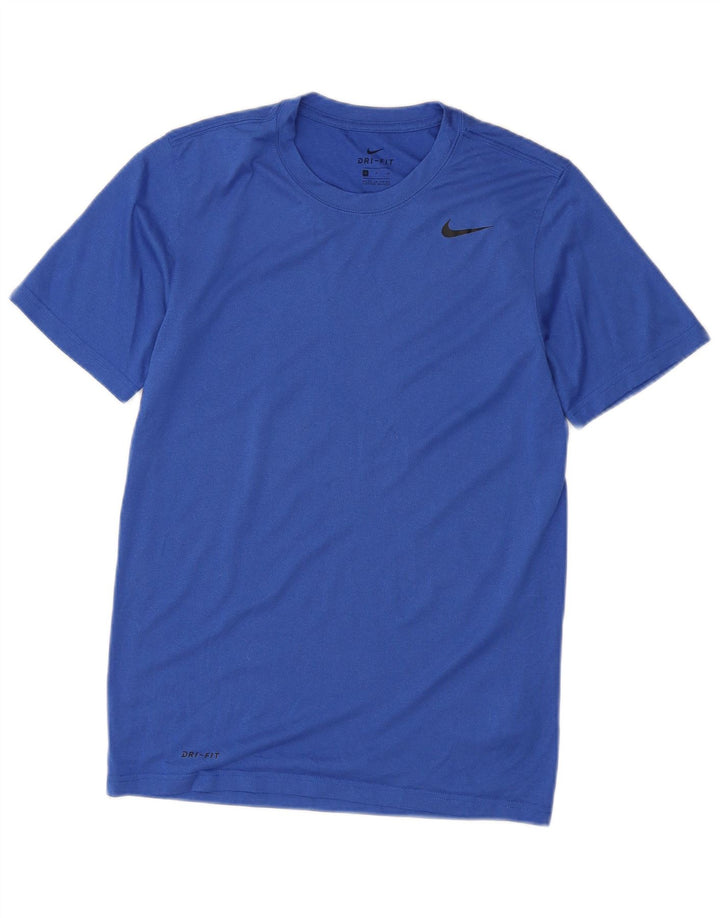 Nike herre Dri Fit T-shirt top lille blå polyester