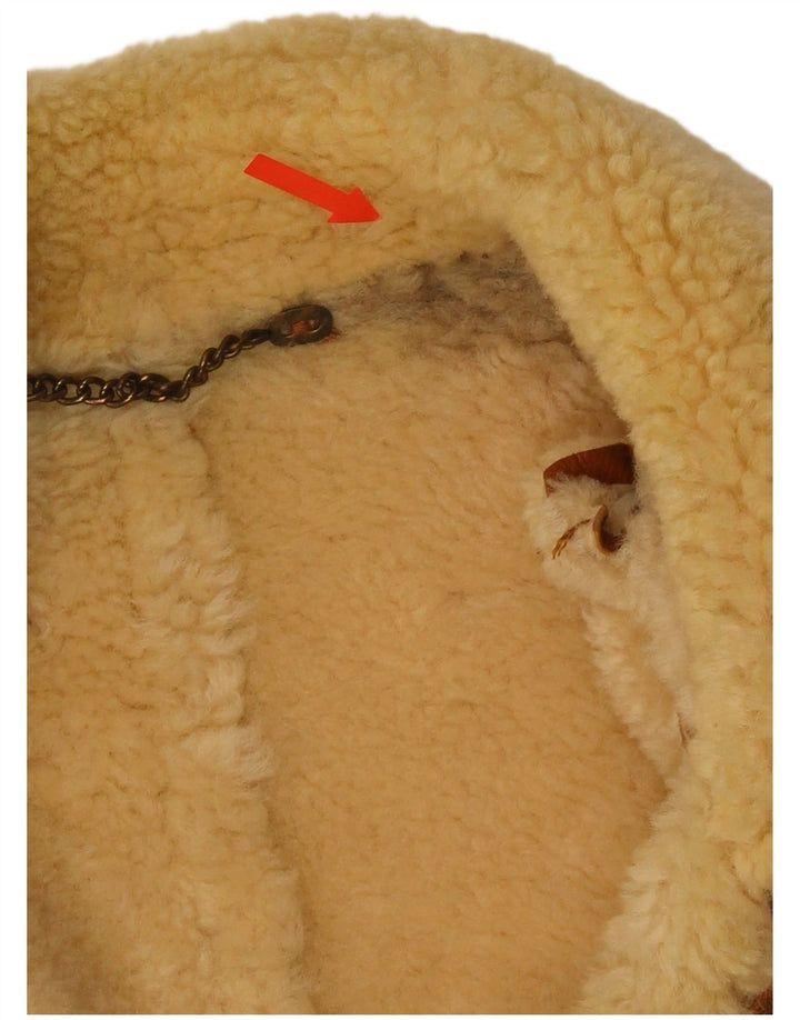 Vintage Herre Shearling Jacket UK 42 XL Brun