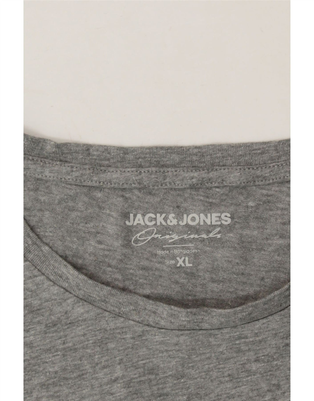 JACK & JONES Mens T-Shirt Top XL Grey Cotton Vintage Jack & Jones and Second-Hand Jack & Jones from Messina Hembry 