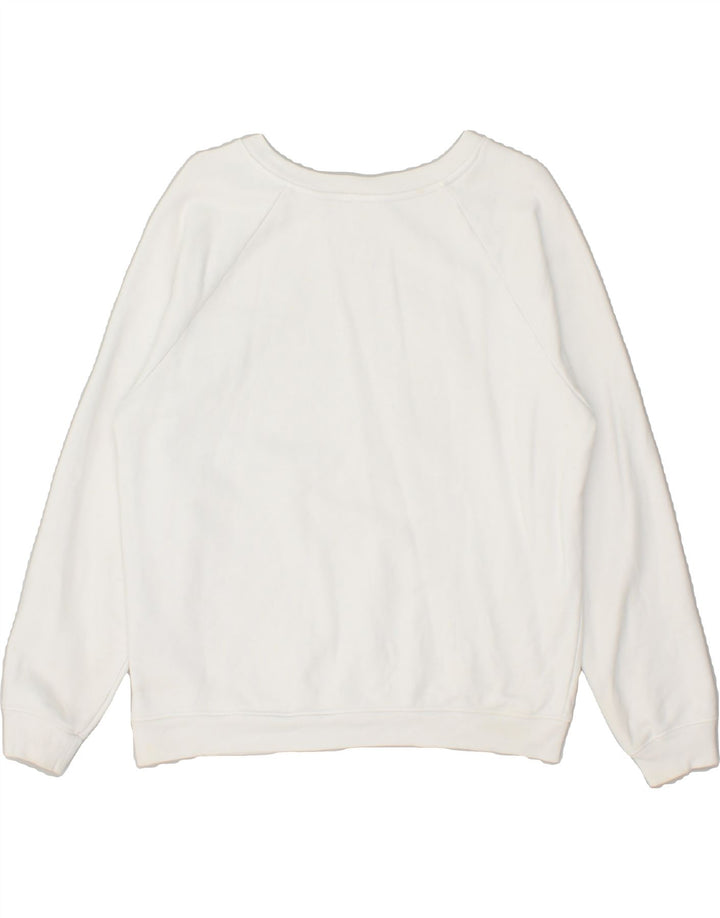 LEVI'S Womens Graphic Sweatshirt Jumper UK 10 Small White Cotton | Vintage Levi's | Thrift | Second-Hand Levi's | Used Clothing | Messina Hembry 