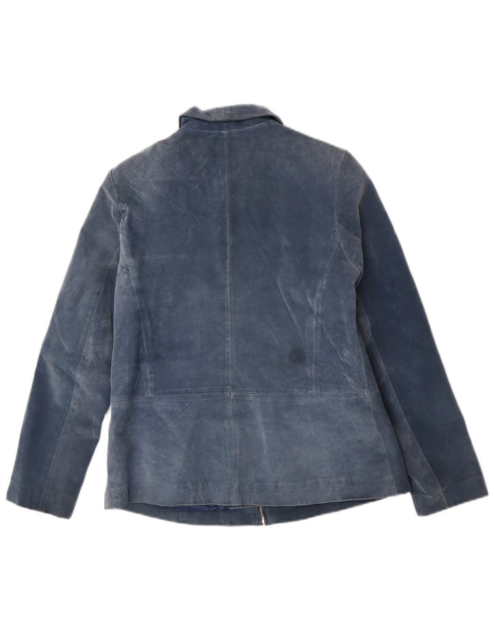 Project Dame Ruskindsjakke UK 10 Small Blue Læder