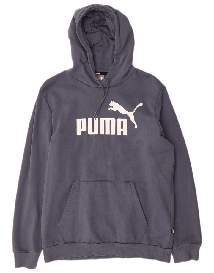 Puma Grafisk hættetrøje til mænd mellemblå bomuld