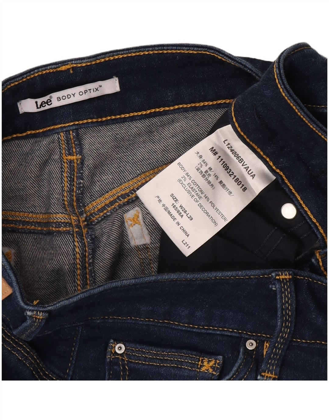 LEE Dame Skinny Jeans W28 L29 Blå Bomuld