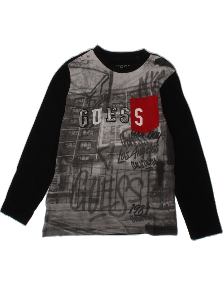 GUESS Boys Graphic Top Long Sleeve 3-4 Years Black Vintage Guess and Second-Hand Guess from Messina Hembry 