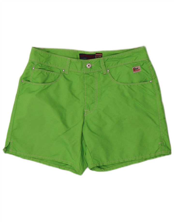 ROY ROGERS Casual Shorts til mænd IT 48 Medium W34 Grøn nylon