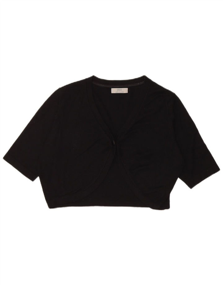 Marks & Spencer Kortærmet Bolero Jumper UK 14 Medium Sort